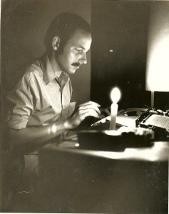 The writer writing ca. 1970