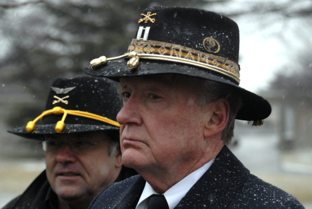 Richard Daly at funeral of his former commander in 2009