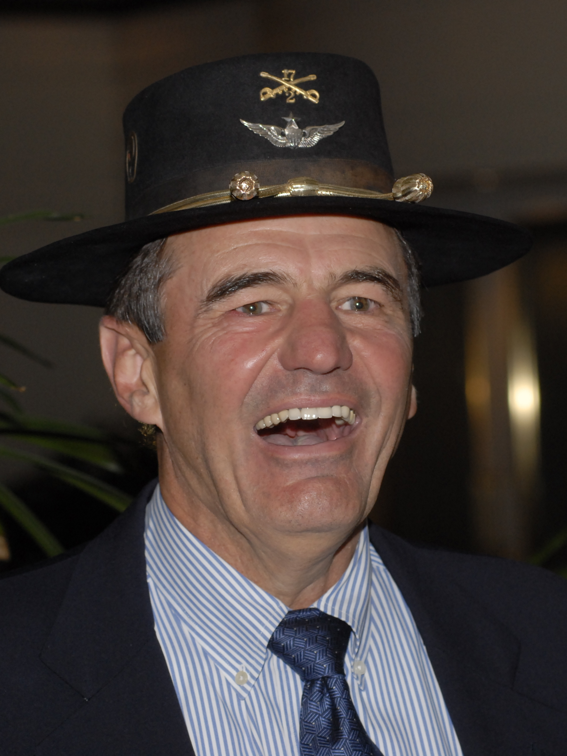 Chuck Vehlow in 2009, wearing the "Cav hat" he had in Vietnam